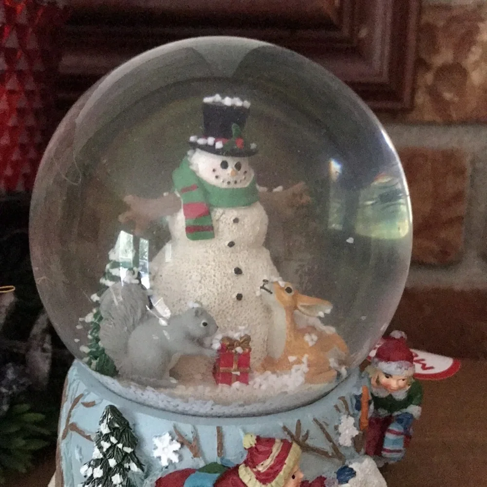 ❤️ Rare Vintage 1990 Christmas Musical Snowman Snow Globe